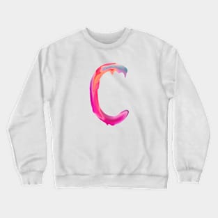 Letter C In Vibrant Watercolor Crewneck Sweatshirt